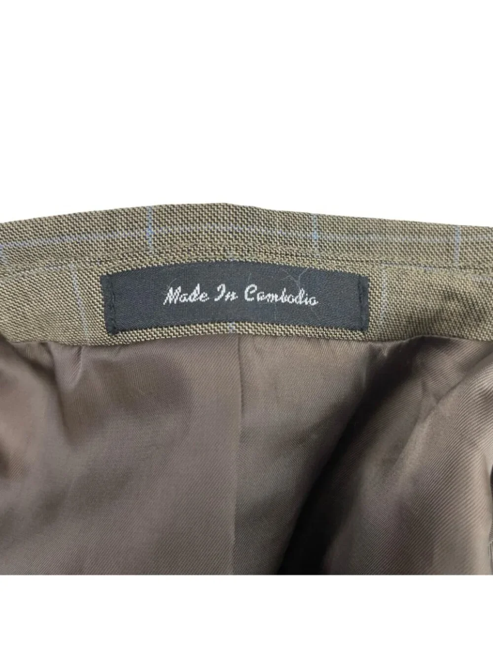 Kilburne & Finch Men's 100% Wool 2-Button Blazer Brown Windowpane Plaid • 42R